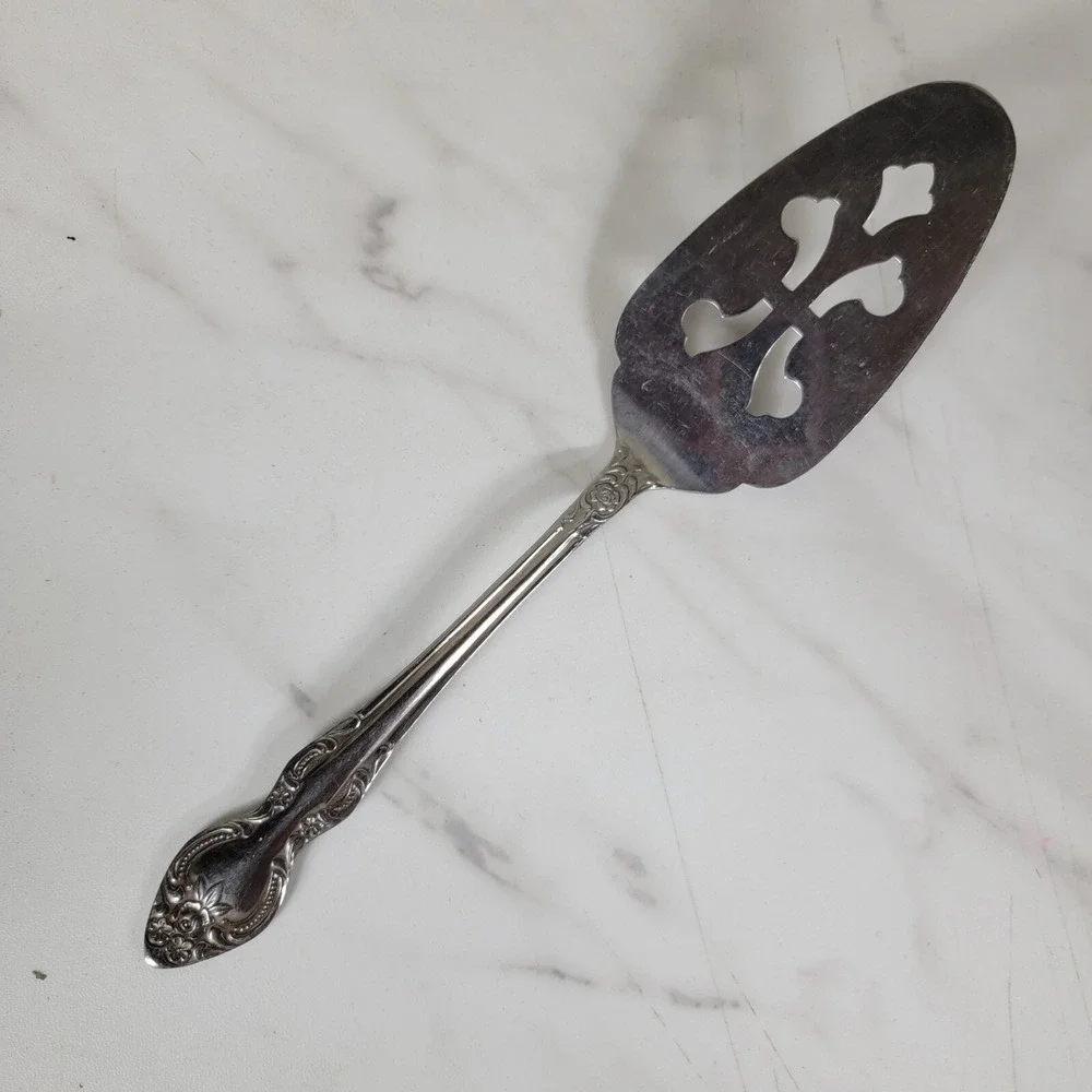 Vintage MCM Japan Pie Slice Cake Server‎ Steel Inset Handle Mid Century Modern